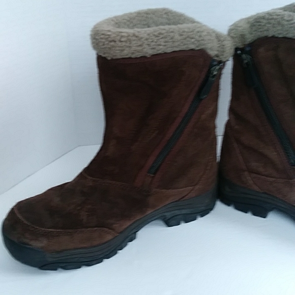Sorel Water Fall Insulated Suede Leather Winter Snow Boot 7.5 Brown - Picture 7 of 16